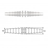 Straight 5-in-1 Polypropylene Connector